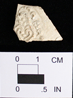 Image of sherd of Hohr stoneware from Delaware site #7S-D-16, the Old House Site